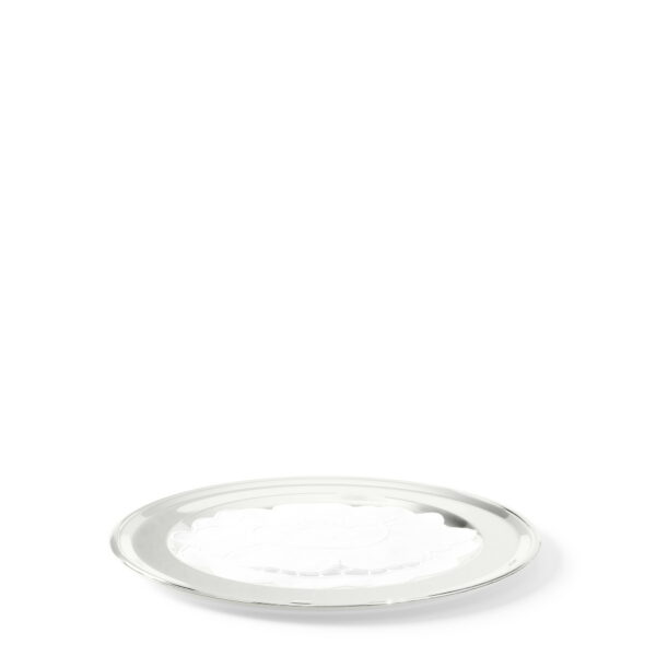 Platzteller mit Deckchen, Silber