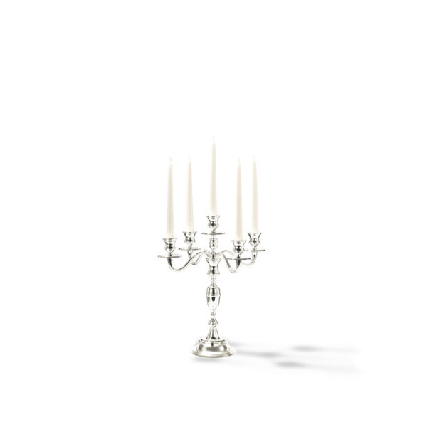Kerzenleuchter, 5-armig, Silber